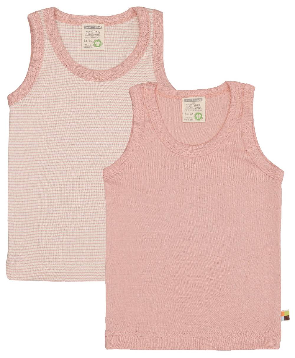 Loud Proud Doppelpack Unterhemden aus Feinripp