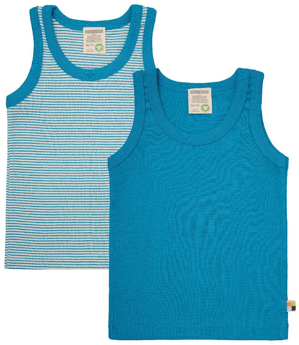 Loud Proud Doppelpack Unterhemden aus Feinripp