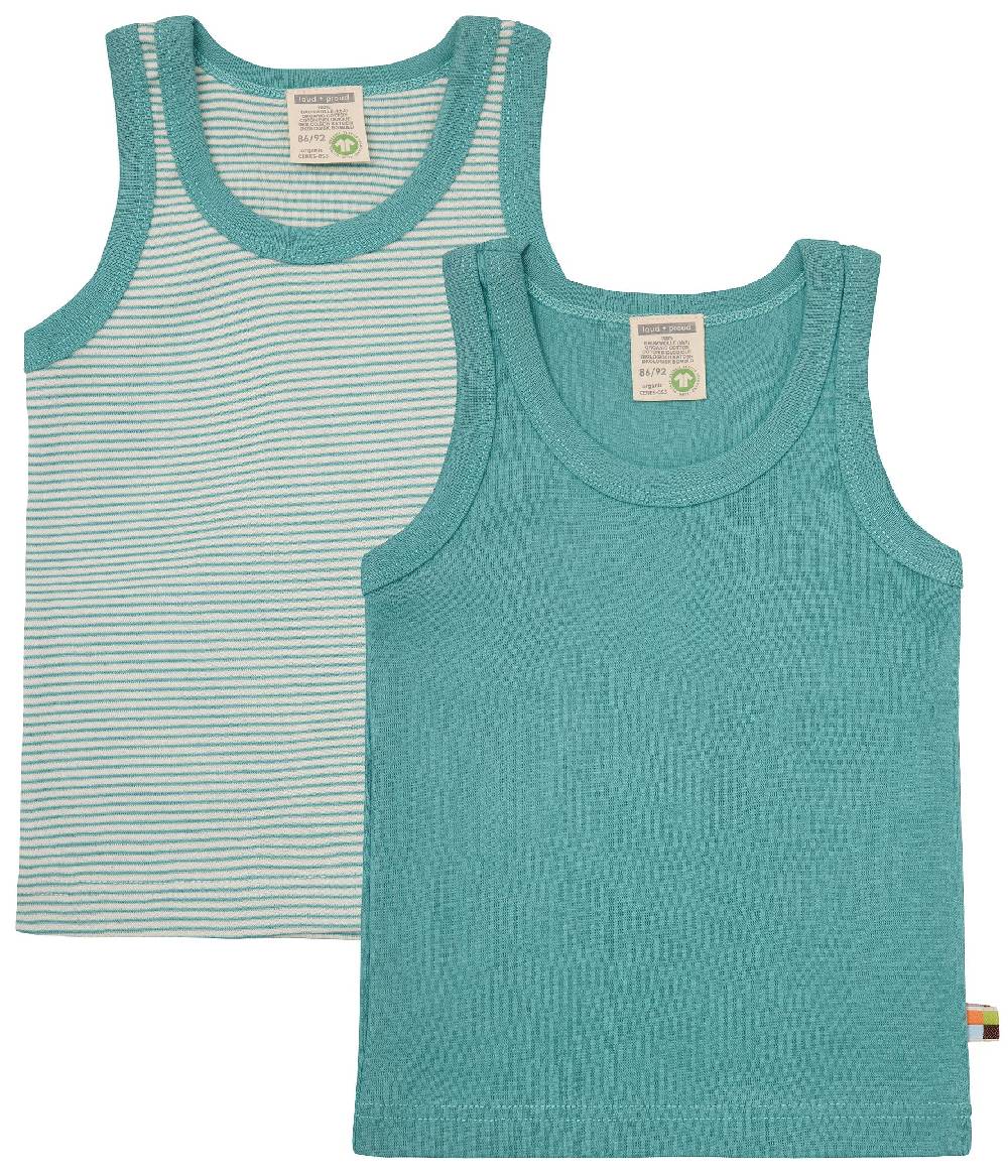 Loud Proud Doppelpack Unterhemden aus Feinripp