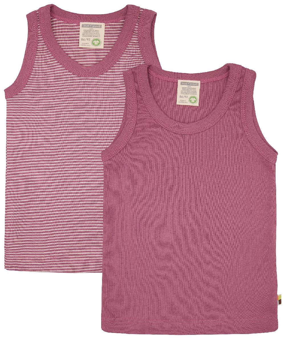 Loud Proud Doppelpack Unterhemden aus Feinripp