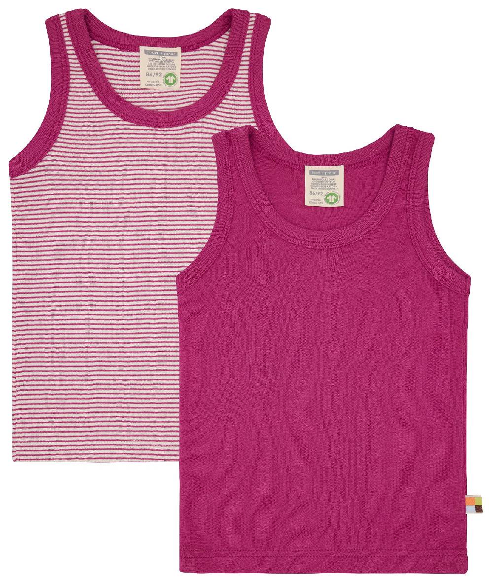 Loud Proud Doppelpack Unterhemden aus Feinripp