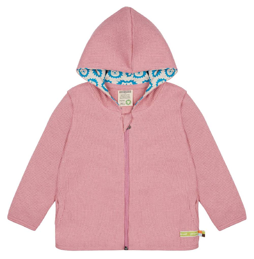 Loud Proud Kapuzenjacke in Waffelstruktur