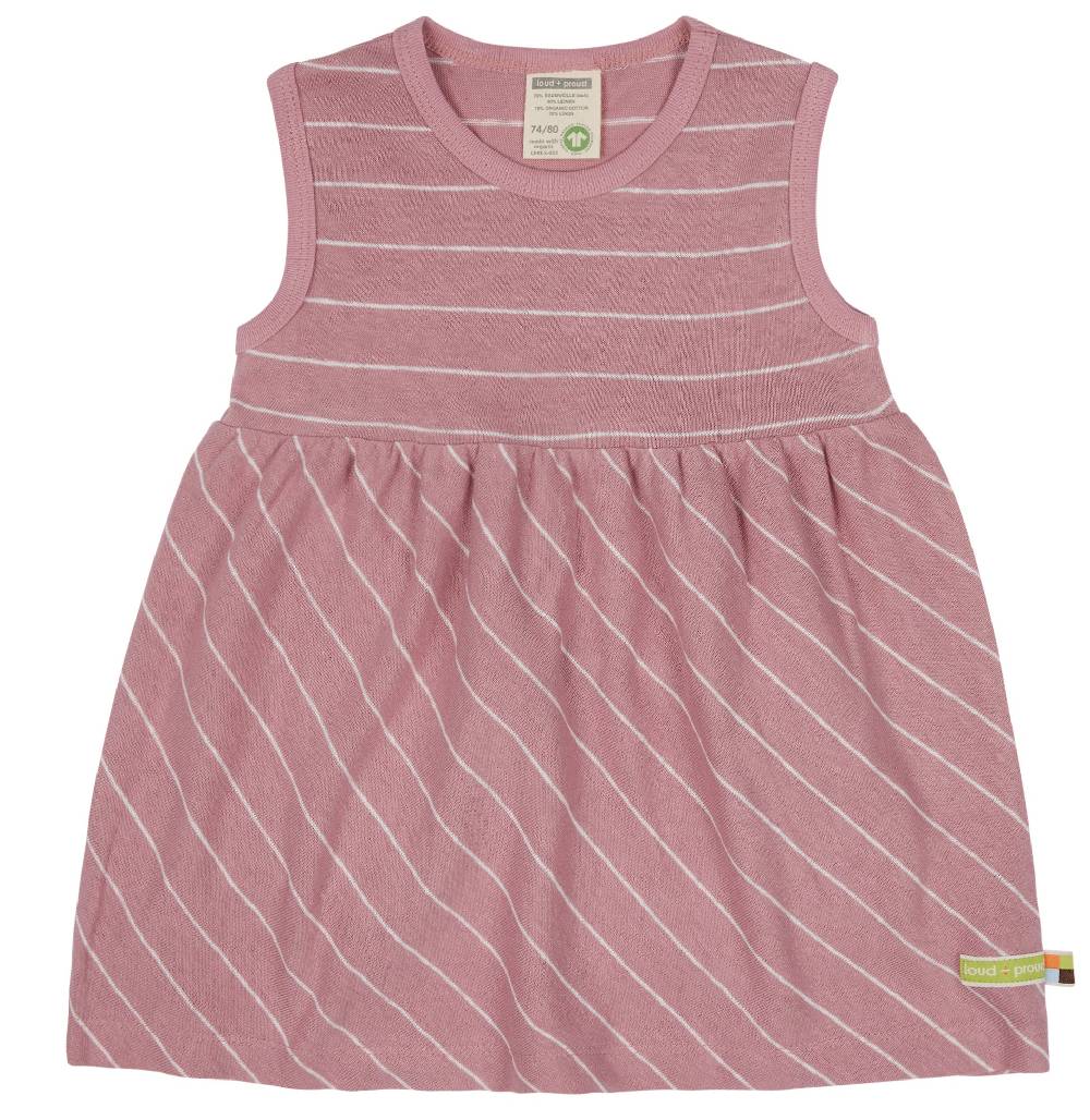 Loud Proud Kleid Streifen mit Leinen