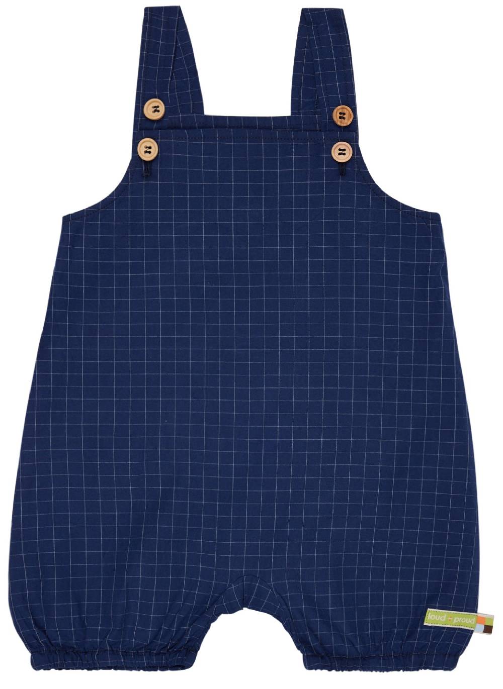 Loud Proud Kurze Latzhose aus feinem Karo