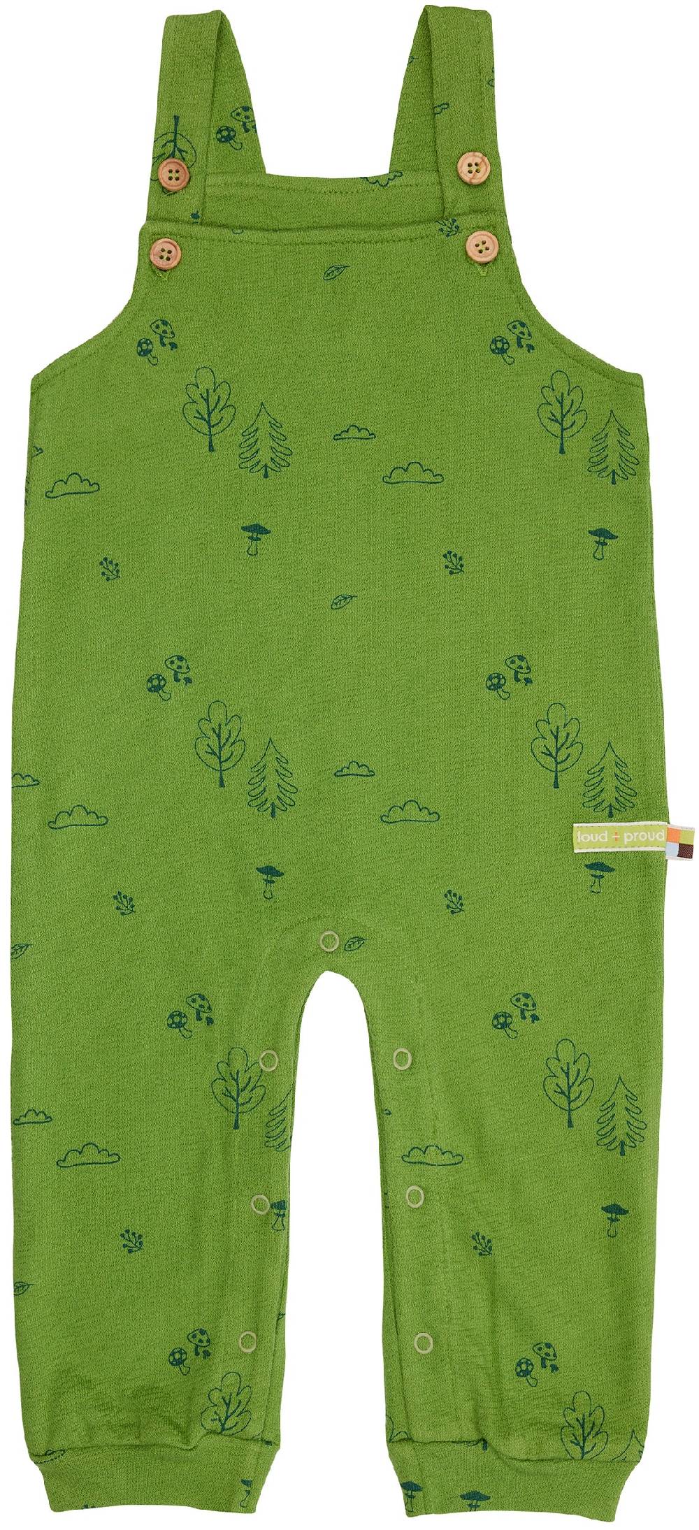 Loud Proud Latzhose Strukturstrick mit Druck