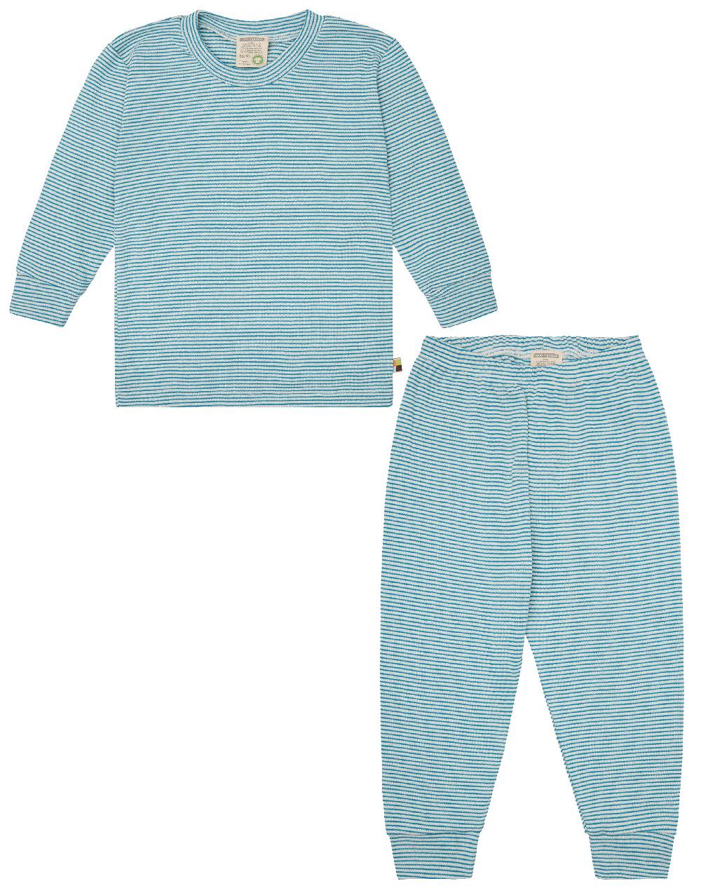 Loud Proud Schlafanzug Streifen aus Feinripp
