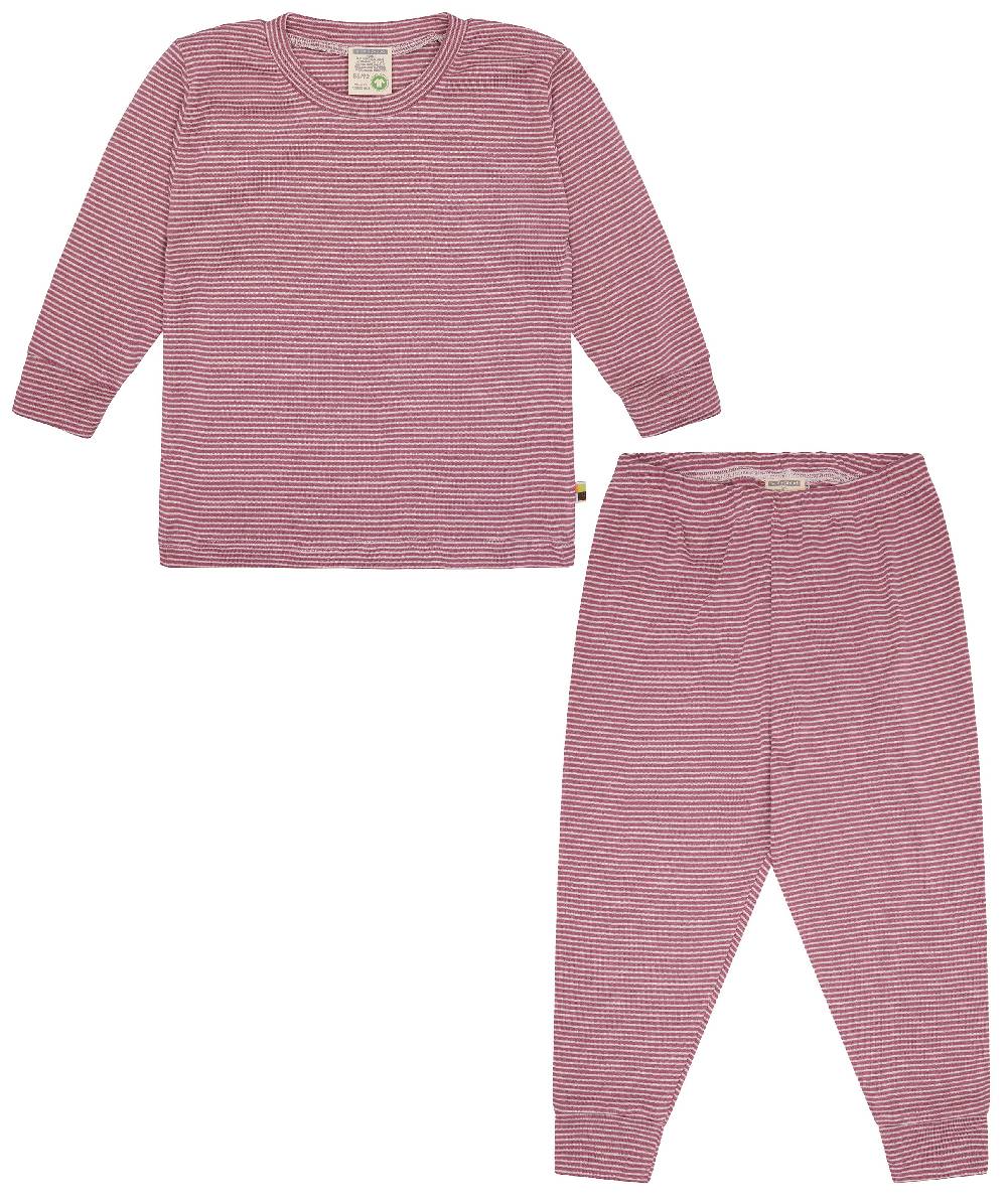 Loud Proud Schlafanzug Streifen aus Feinripp