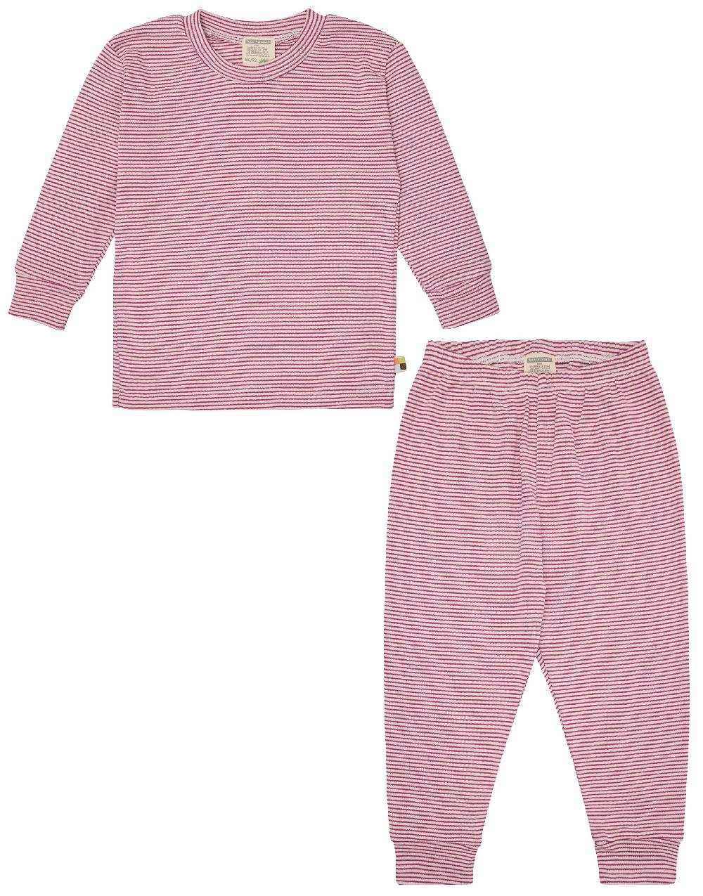 Loud Proud Schlafanzug Streifen aus Feinripp