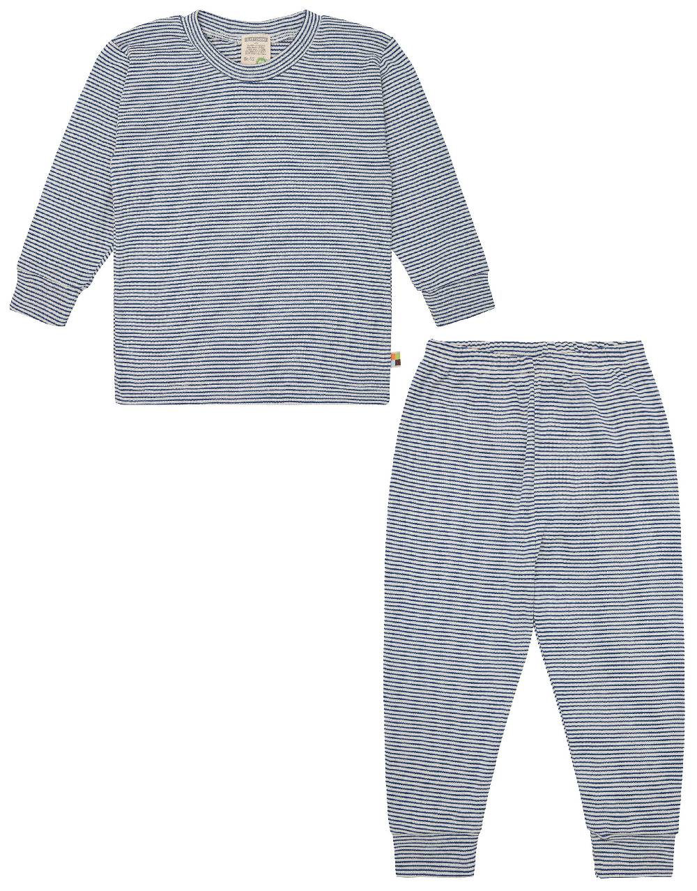 Loud Proud Schlafanzug Streifen aus Feinripp