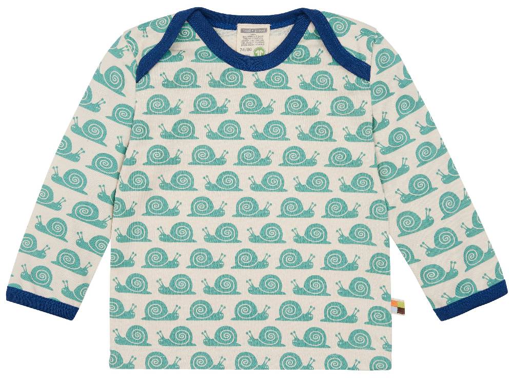 Loud Proud Shirt Langarm mit Druck Schnecken