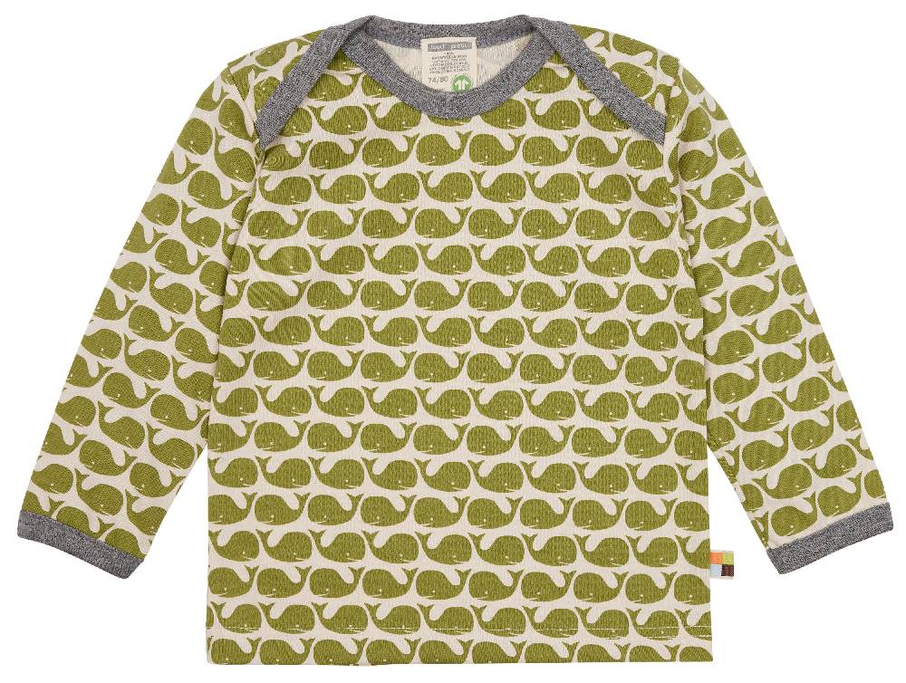 Loud Proud Shirt Langarm mit Druck Wale