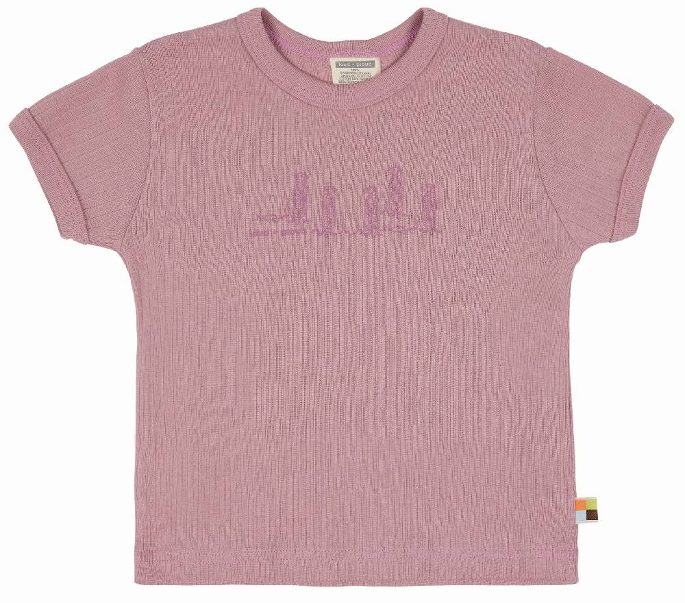 Loud Proud T-Shirt Derby Rib mit Druck