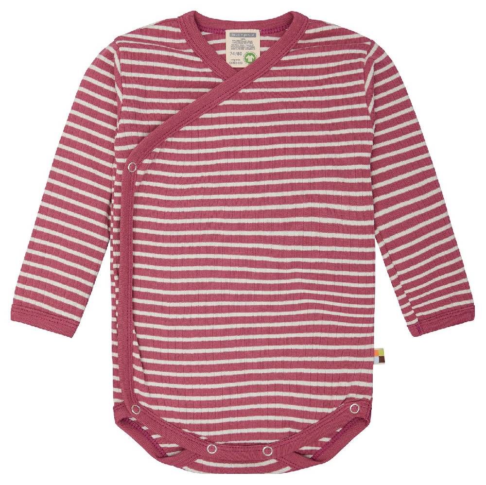 Loud Proud Wickelbody langarm gestreift mit Rippe