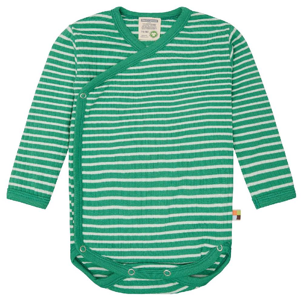 Loud Proud Wickelbody langarm gestreift mit Rippe