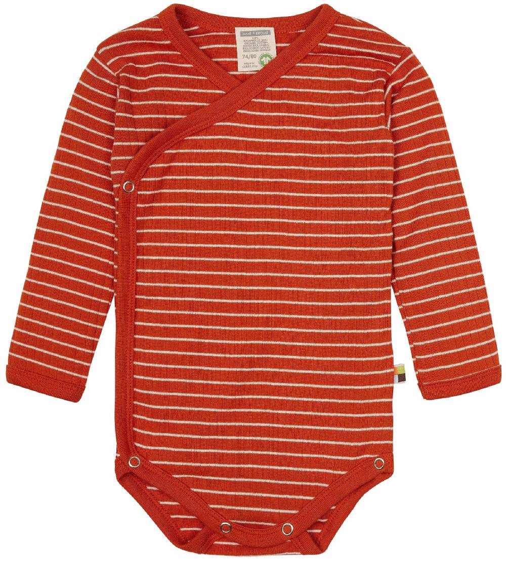 Loud Proud Wickelbody langarm gestreift mit Rippe