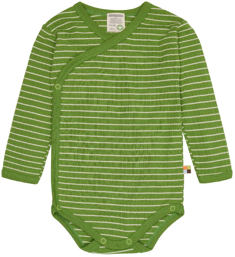 Loud Proud Wickelbody langarm gestreift mit Rippe