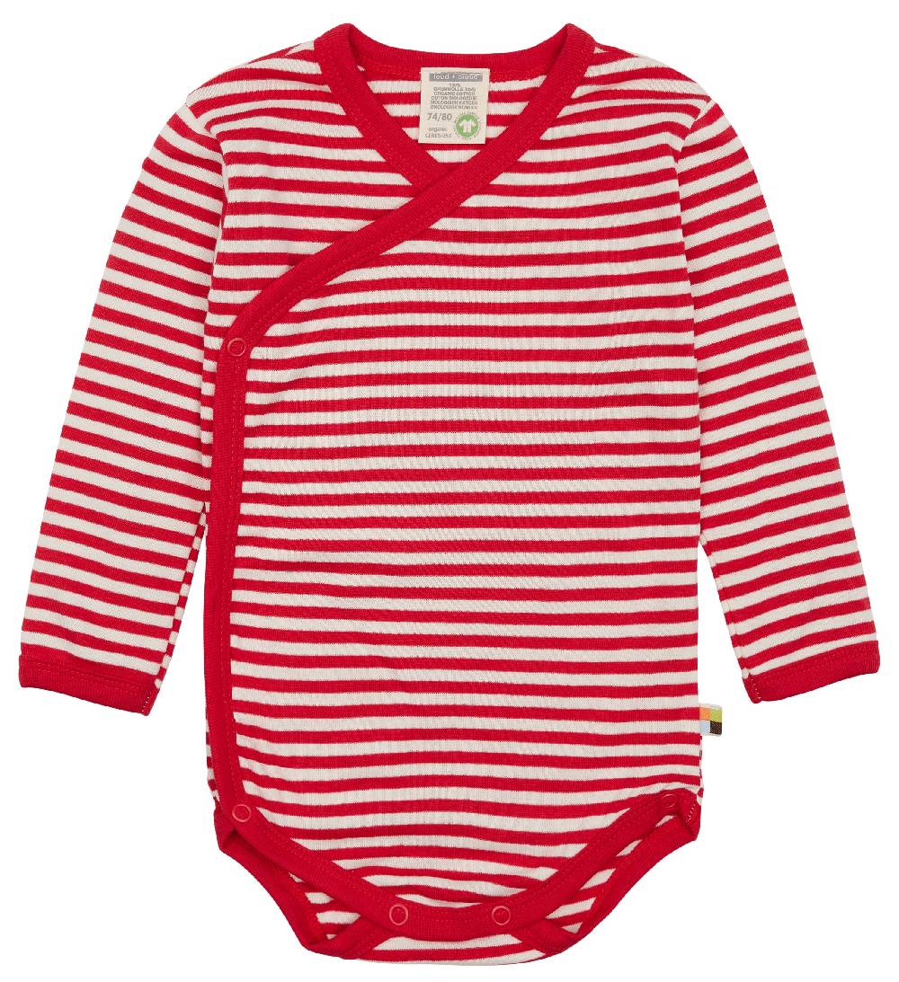 Loud Proud Wickelbody langarm gestreift mit Rippe