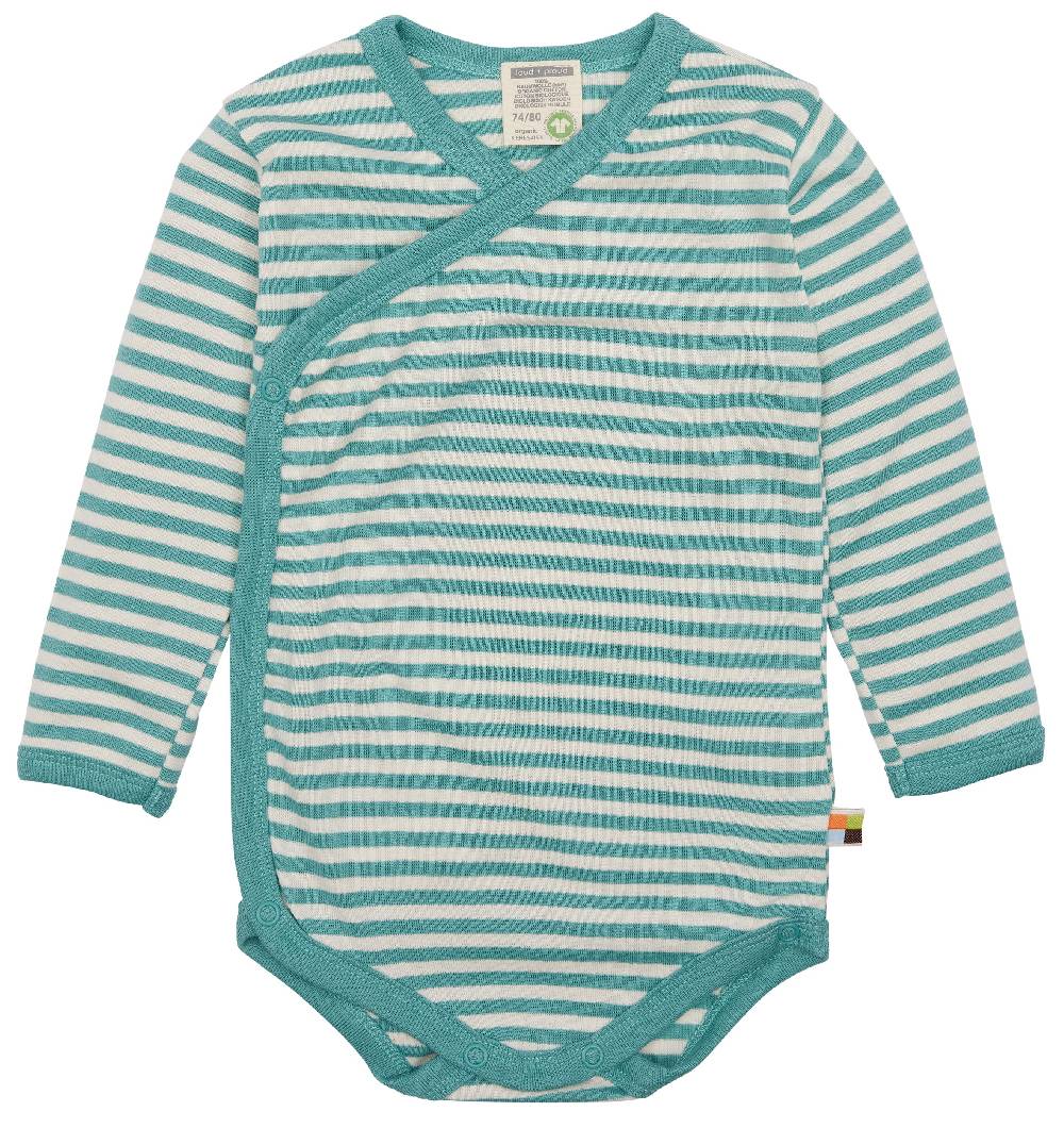 Loud Proud Wickelbody langarm gestreift mit Rippe