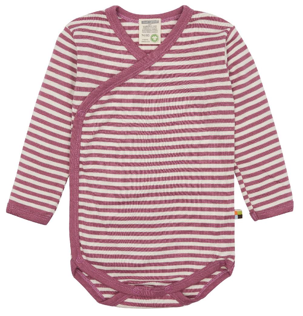 Loud Proud Wickelbody langarm gestreift mit Rippe