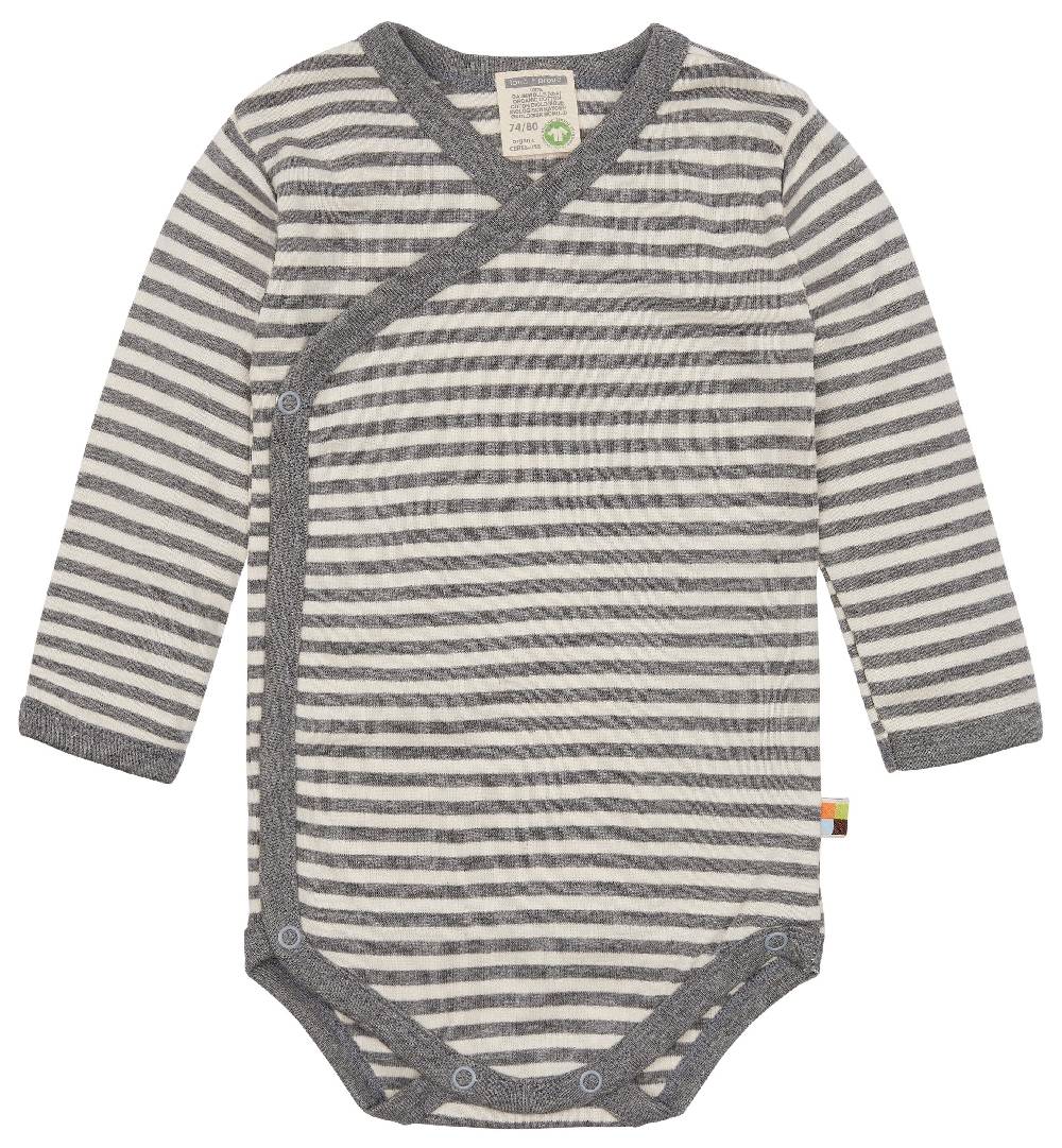 Loud Proud Wickelbody langarm gestreift mit Rippe