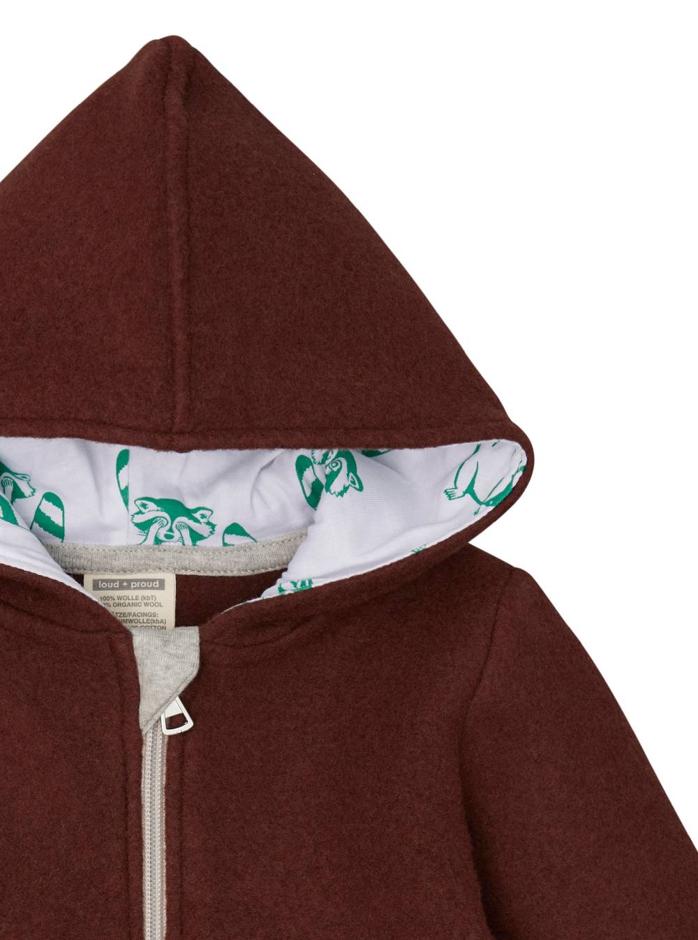 Loud Proud Wollfleece-Jacke Mit Kapuze