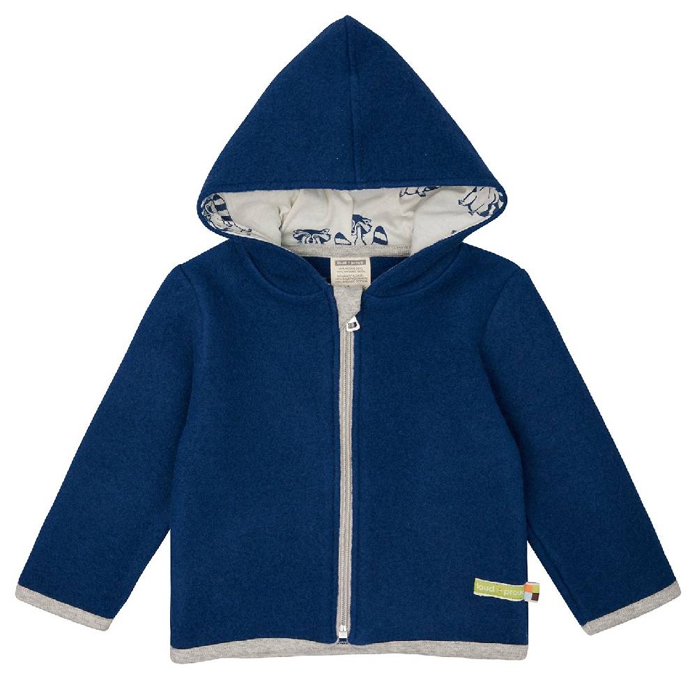 Loud Proud Wollfleece-Jacke mit Kapuze