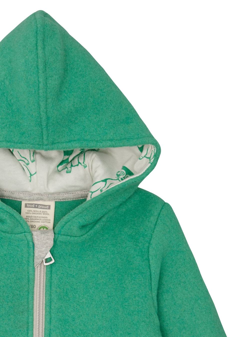 Loud Proud Wollfleece-Jacke Mit Kapuze