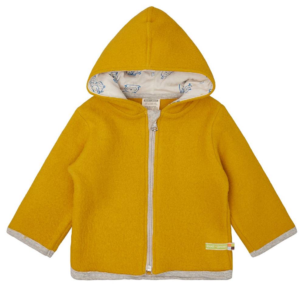 Loud Proud Wollfleece-Jacke mit Kapuze