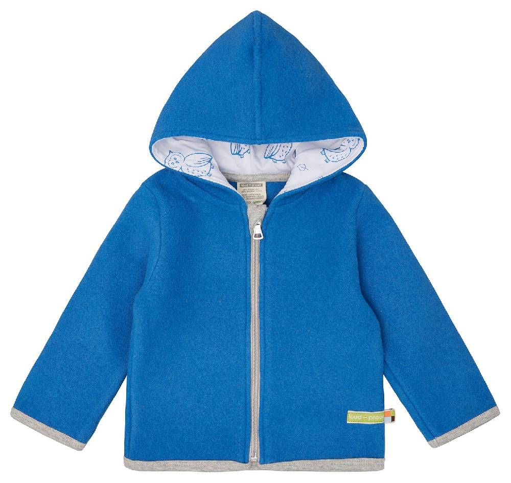 Loud Proud Wollfleece-Jacke mit Kapuze