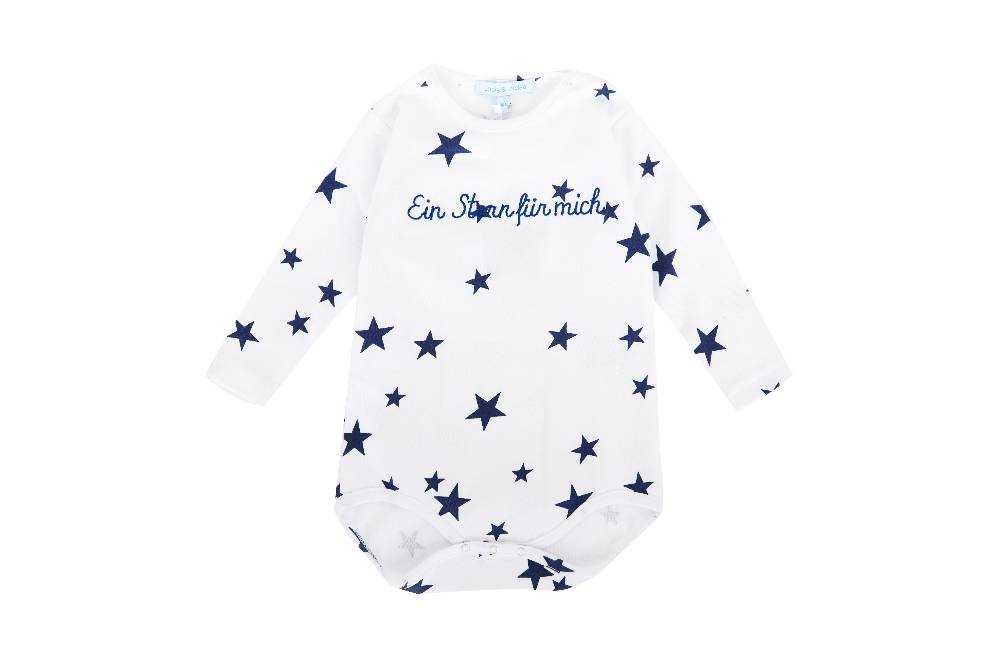 Louis & Louisa Baby Body "Ein Stern für mich", weiß allover