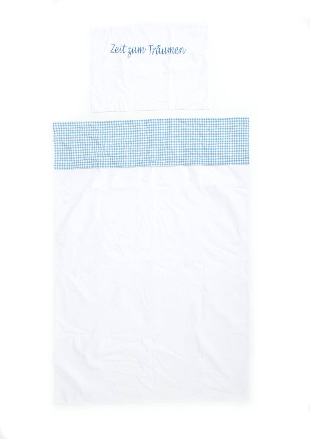 Louis & Louisa Bettwäsche Set Kinder "Zeit zum Träumen", weiß mit Vichy