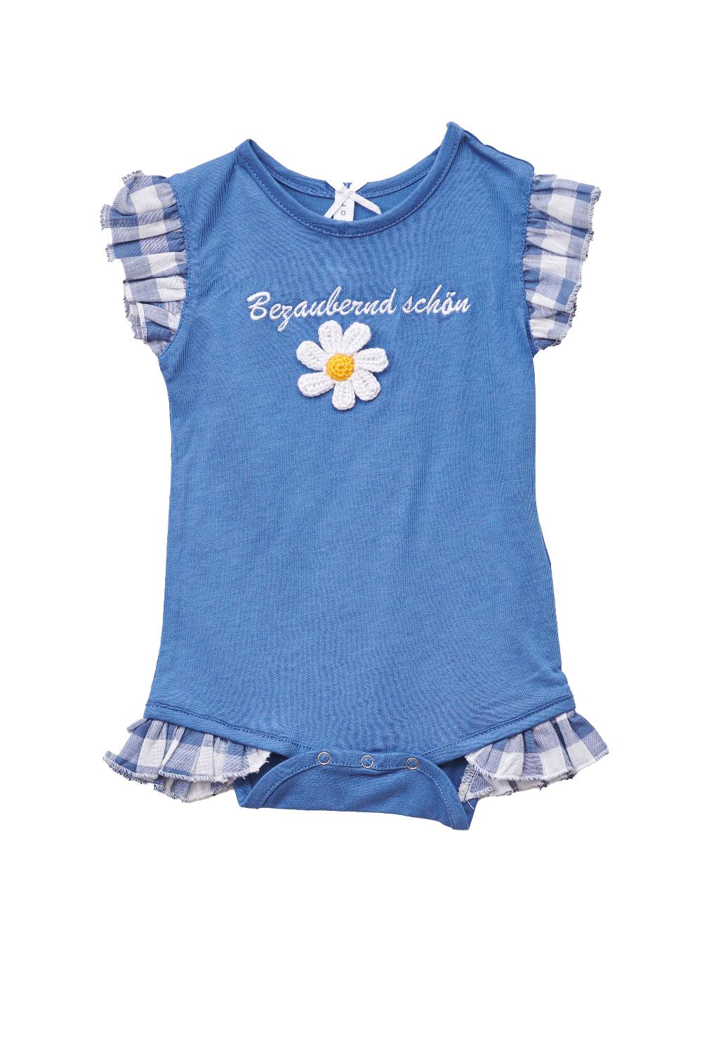 Louis & Louisa Body Baby "Bezaubernd schön", blau mit Rüschen