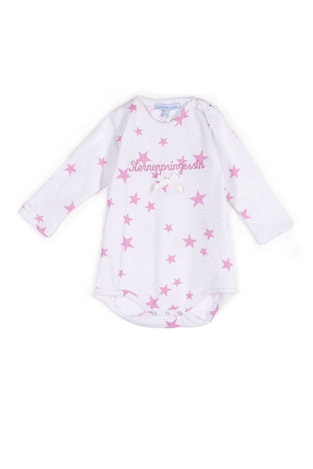 Louis & Louisa Body Baby "Sternenprinzessin", weiß allover