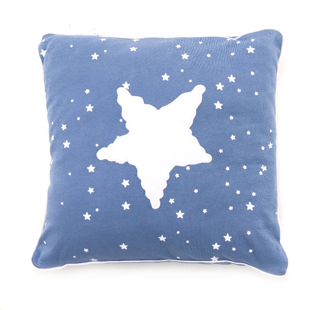 Louis & Louisa Kissenhülle "Einfach Himmlisch", blau allover