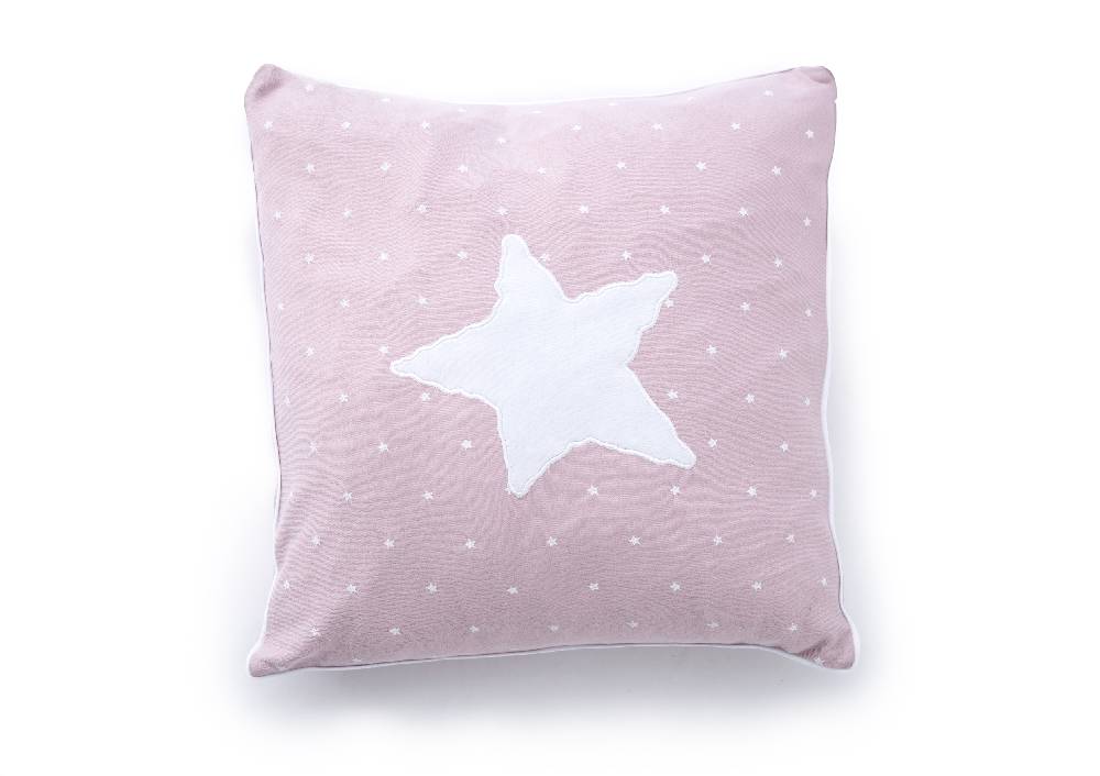 Louis & Louisa Kissenhülle "Sternchenzauber", mauve allover