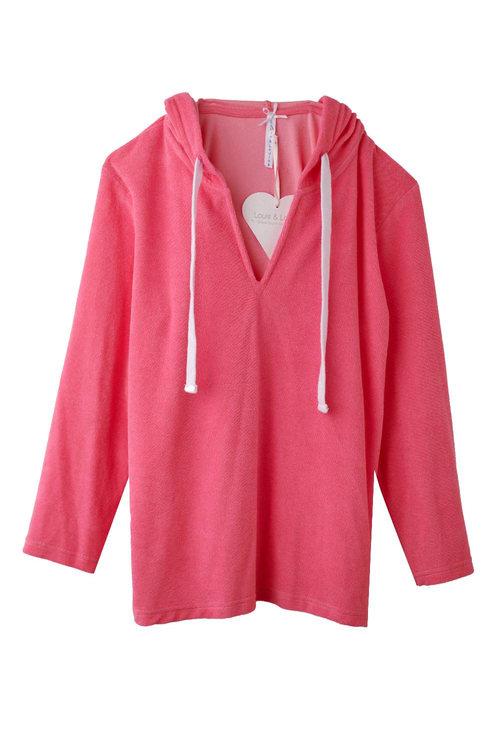 Louis & Louisa Hoody, pink Frottee