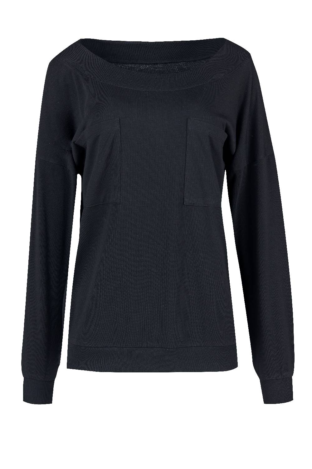 Louis & Louisa PURE Pullover mit Tasche, schwarz