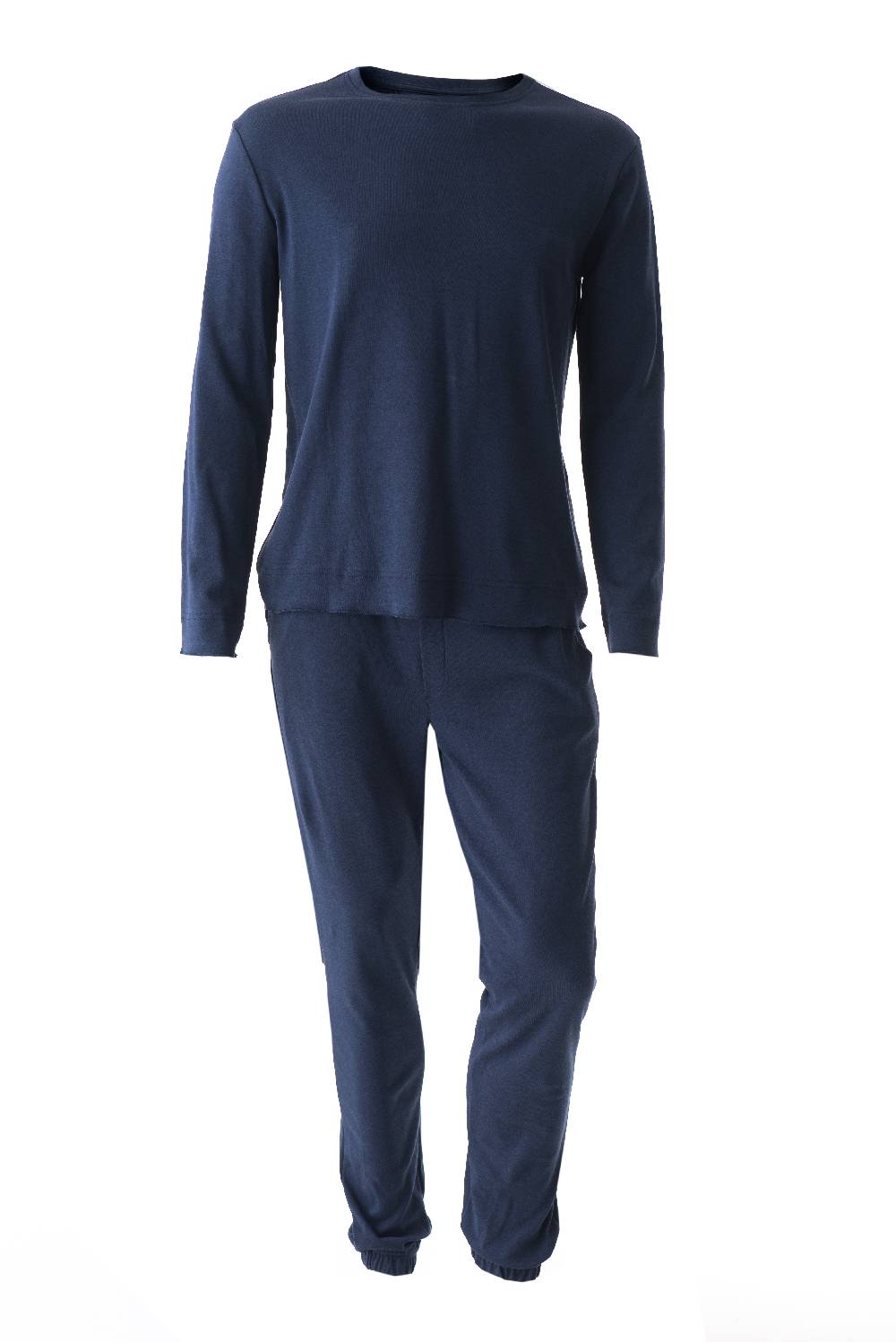 Louis & Louisa Pyjama Basic Herren, dunkelblau