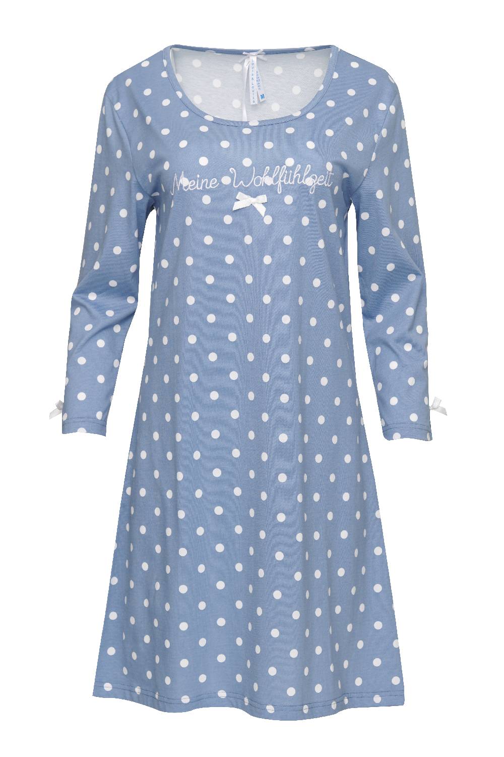 Louis & Louisa Nachthemd Damen Basic "Meine Wohlfühlzeit", blau allover Louis & Louisa Nachthemd Damen Basic "Meine Wohlfühlzeit", blau allover