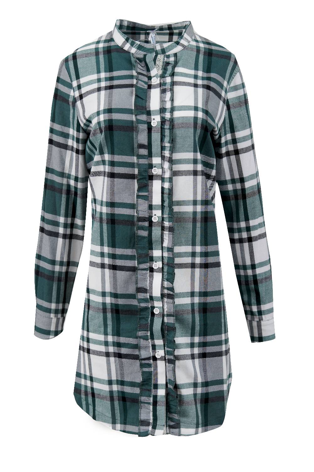 Louis & Louisa Nachthemd Damen Knopfleiste "Kuschelige Zeiten", Flanell