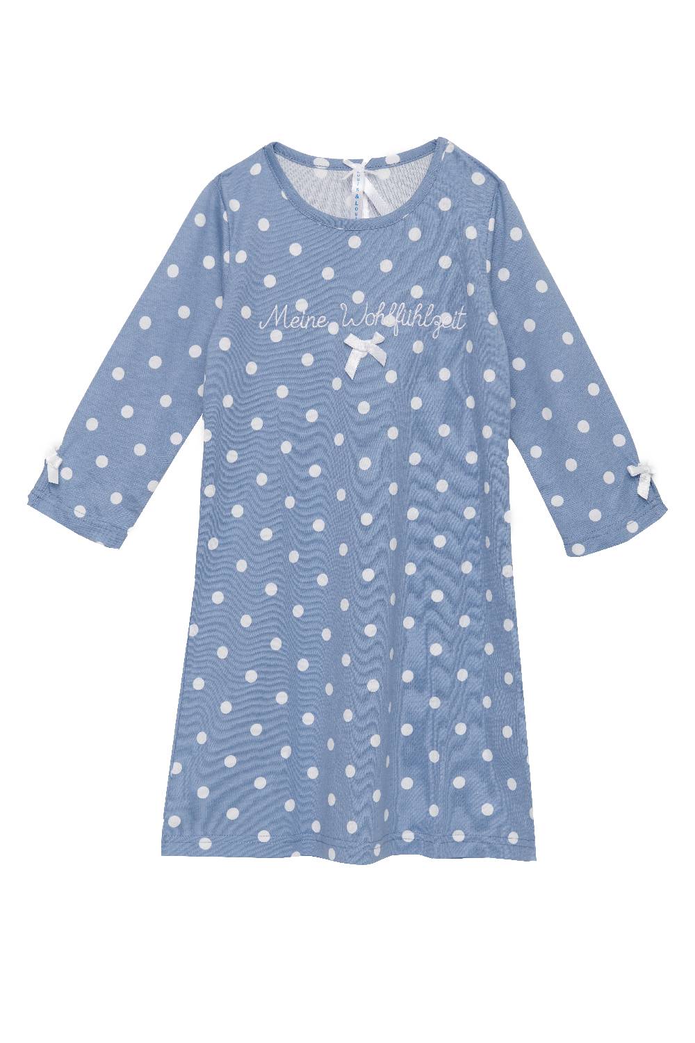 Louis & Louisa Nachthemd Kinder Basic "Meine Wohlfühlzeit", blau allover