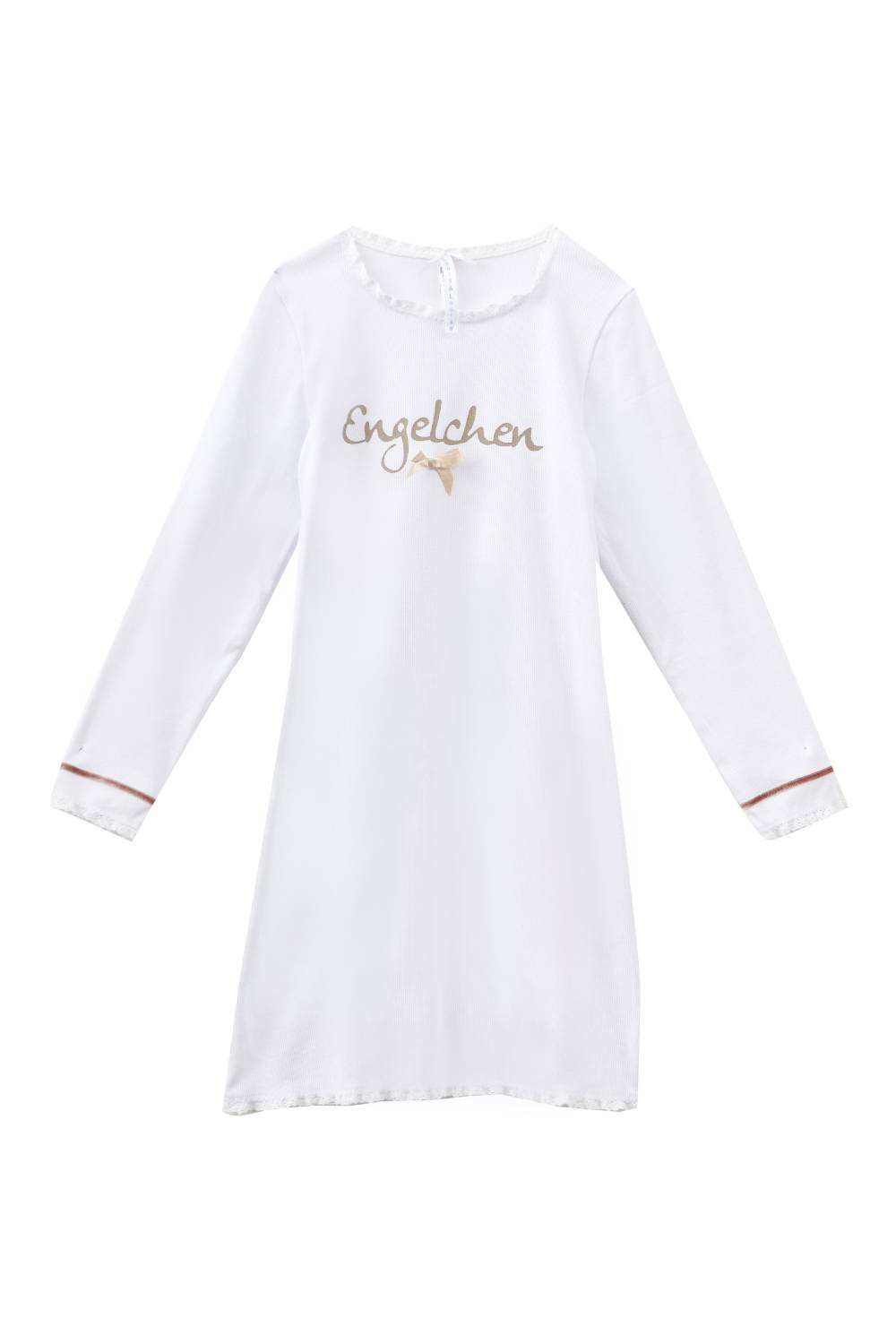 Louis & Louisa Nachthemd Kinder "Engelchen", weiß Rippe