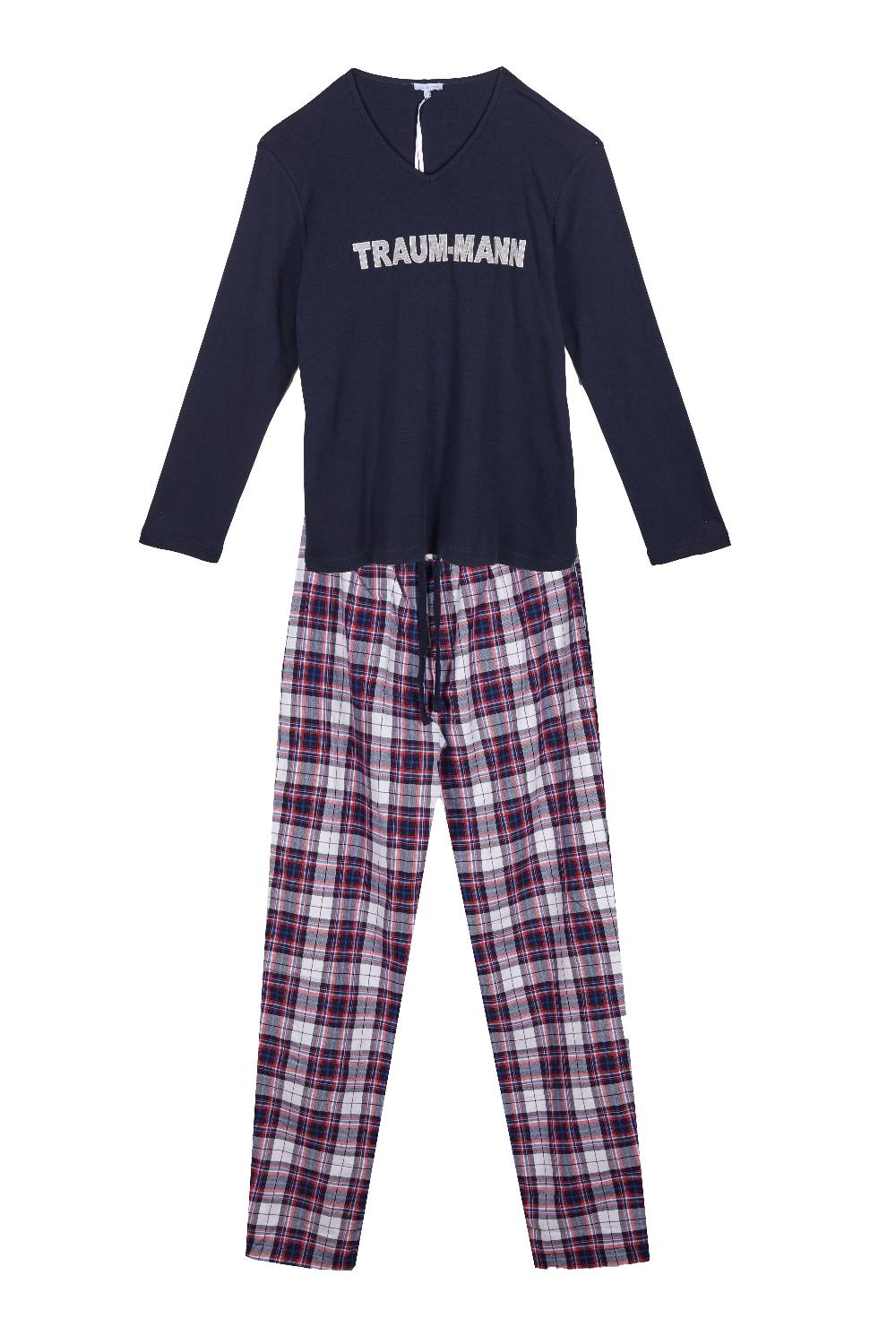Louis & Louisa Pyjama Herren "Traummann", dunkelblau / flanell