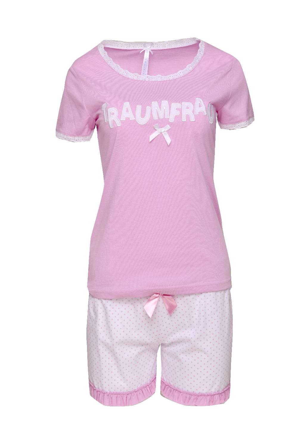 Louis & Louisa Short-Set Damen "Traumfrau", rosa / allover