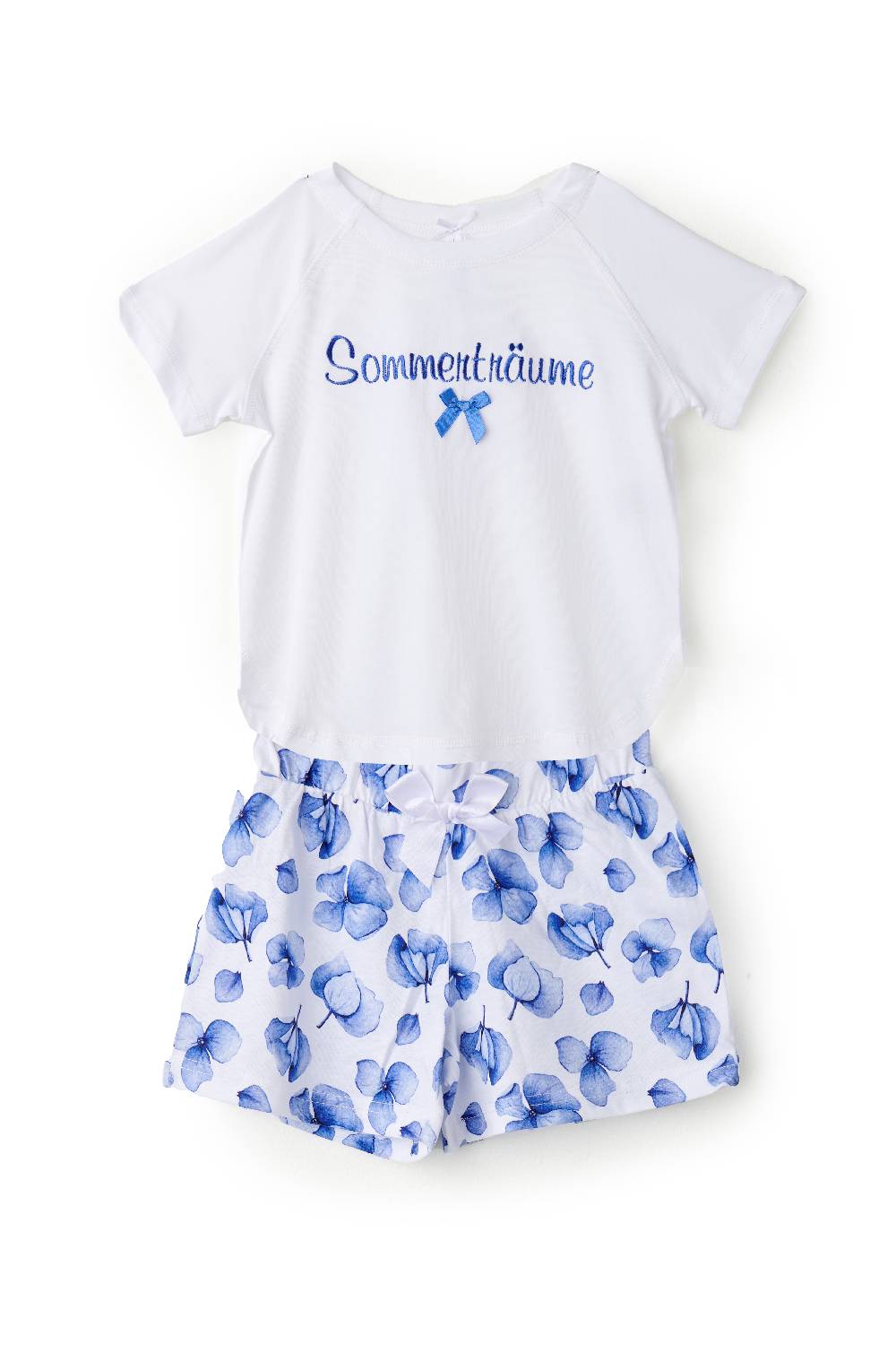 Louis & Louisa Short-Set Kinder "Sommerträume" weiß / blau allover