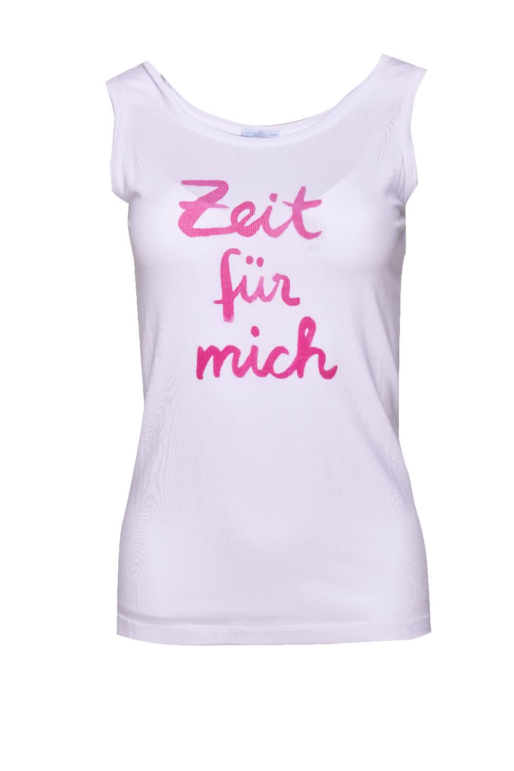 Louis & Louisa YOGA Tanktop Spruch "Zeit für mich", weiß mit fuchsia
