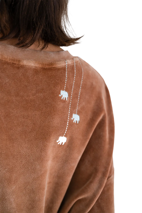 Love Joy Victory Velvet Oversize Sweatshirt Rana