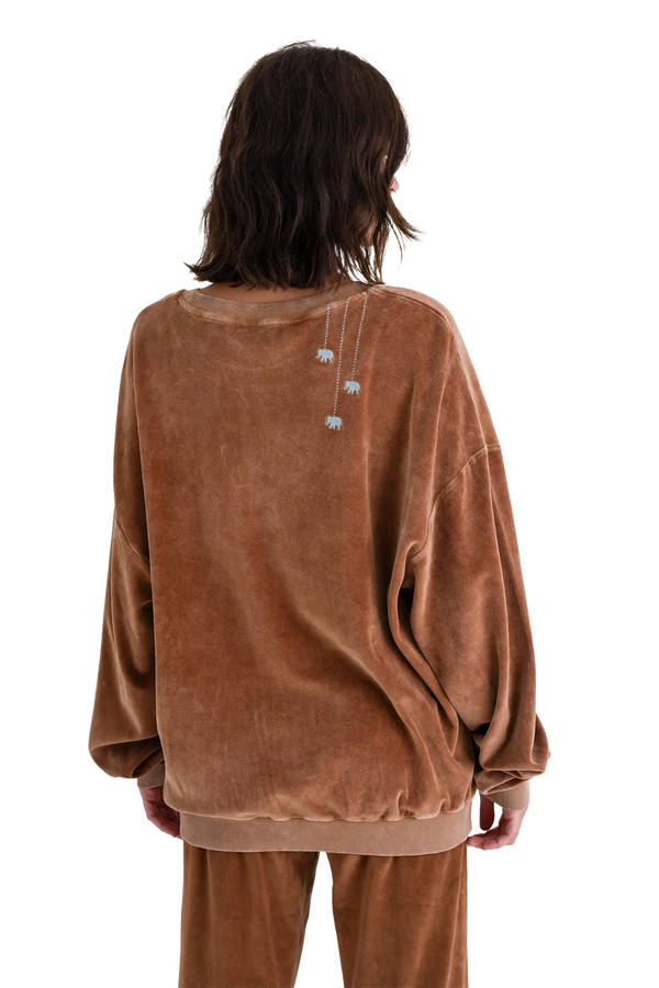 Love Joy Victory Velvet Oversize Sweatshirt Rana