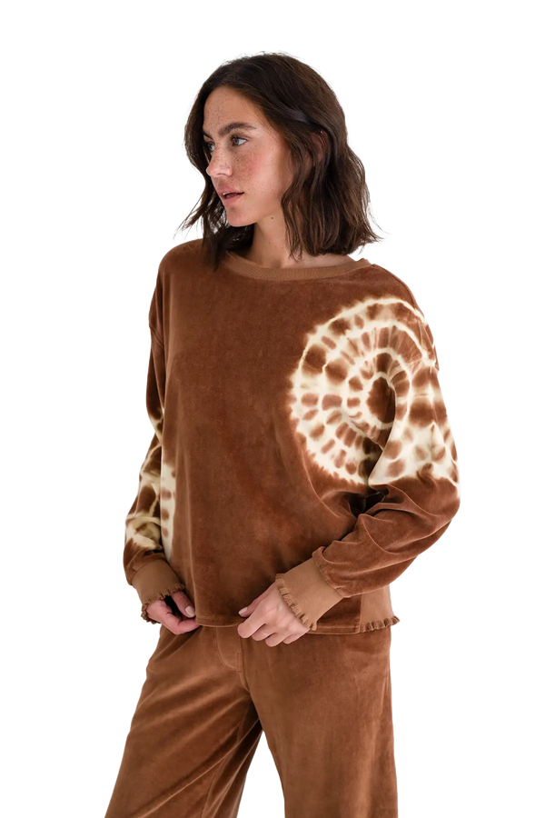 Love Joy Victory Velvet Sweatshirt Rose Tie & Dye