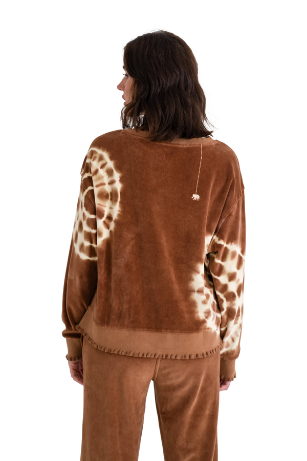 Love Joy Victory Velvet Sweatshirt Rose Tie & Dye